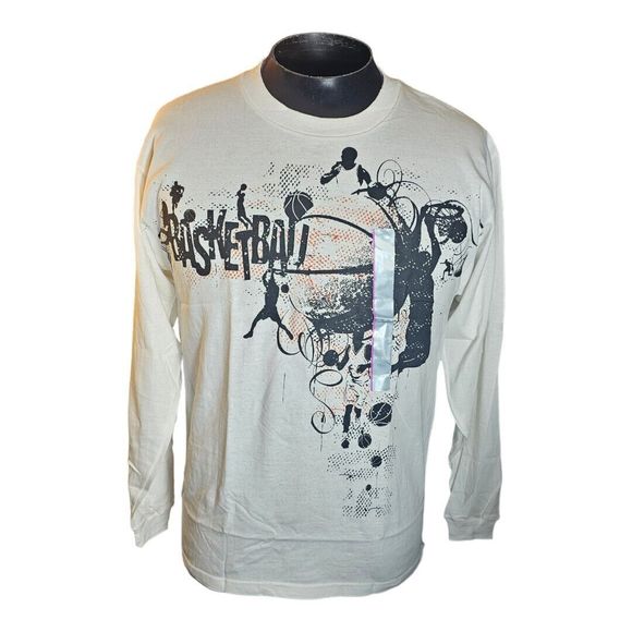 Prospirit Other - ProSpirit White Boys Sz XL 16/18 Basketball Graphic Long Sleeve Tee NWT
